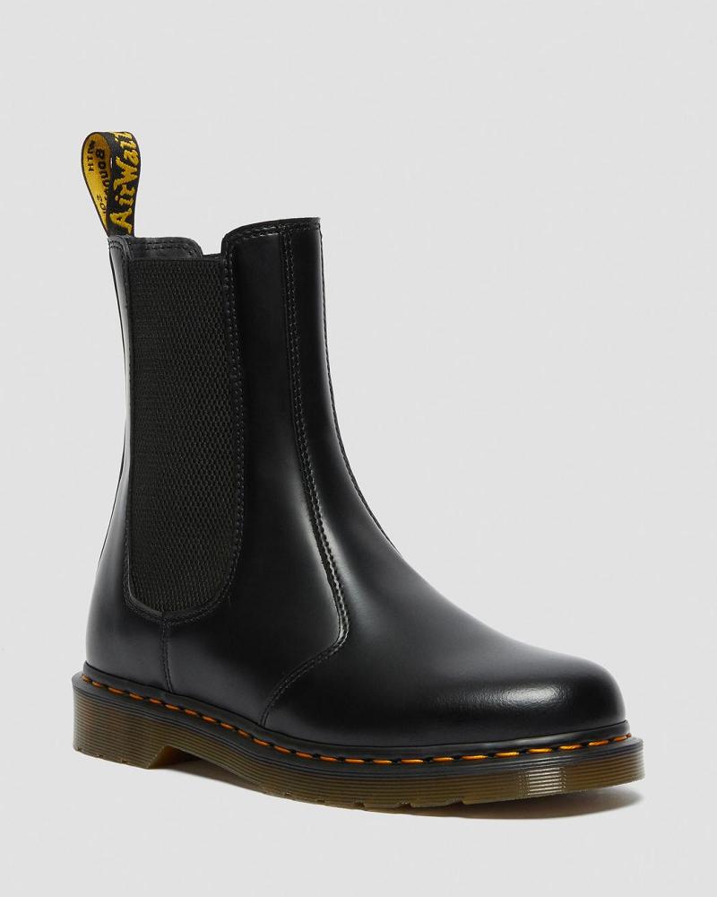 Botines Chelsea Dr Martens 2976 Hi Smooth Cuero Mujer Negros | MX 660EBC